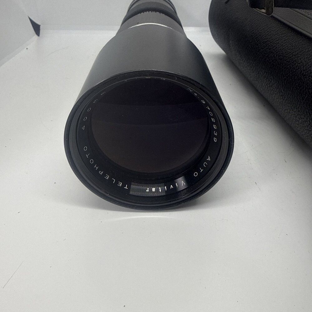 Vintage Vivitar 400mm f/6.3 T4 mount Telephoto lens with hard case